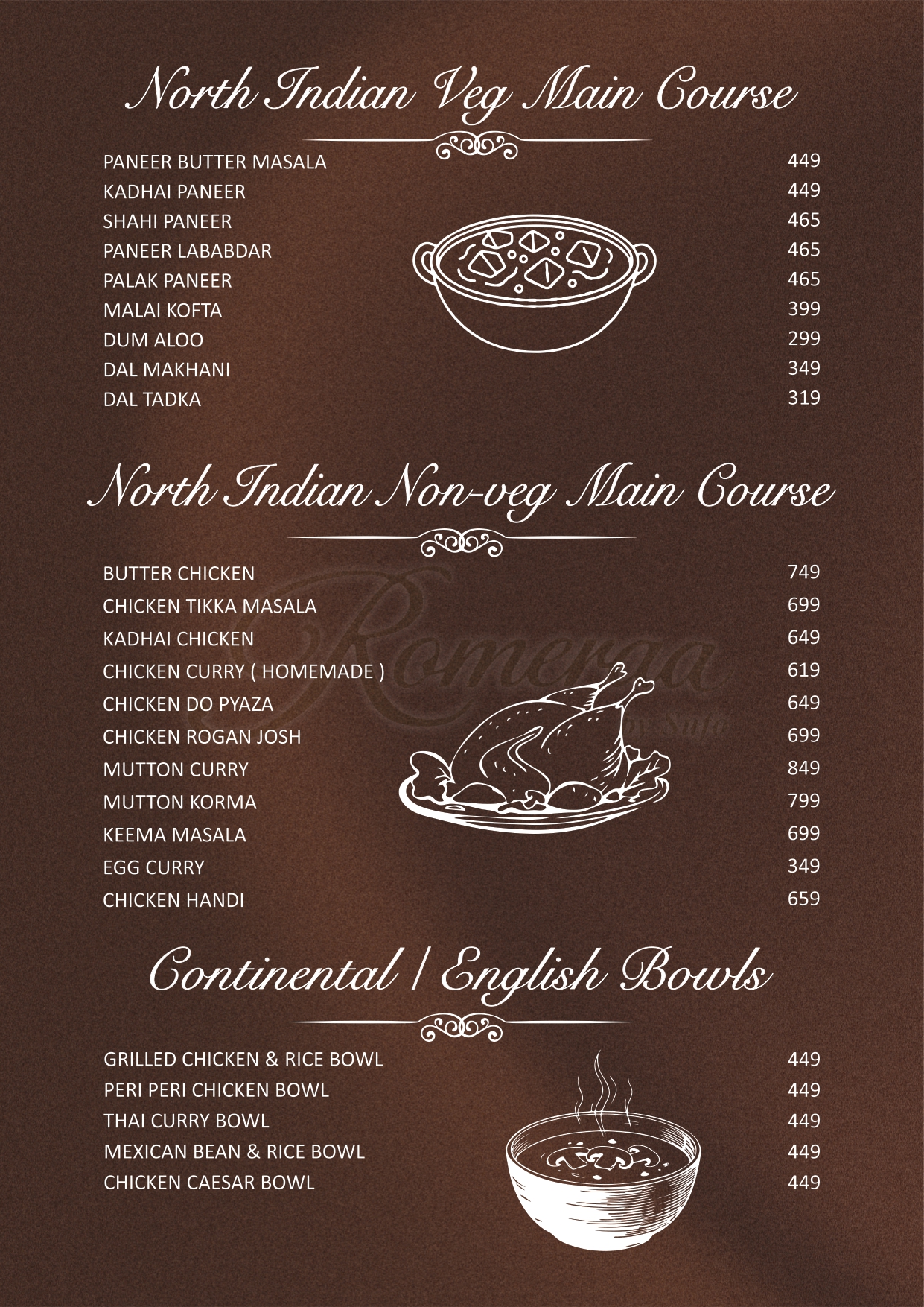 Menu Page 9